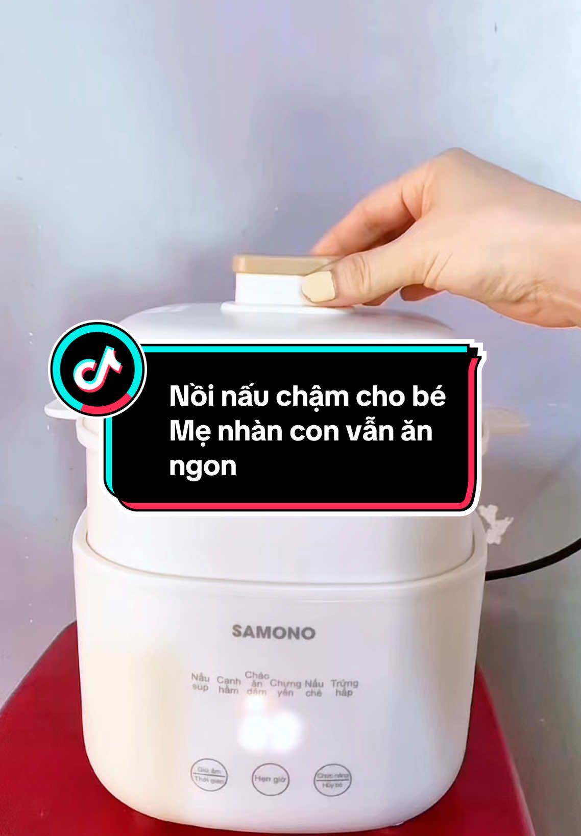 Nồi nấu chậm Samonno 1lít chưa đến 300 cành , bảo hành tận 1 năm. Dùng nấu cháo, nấu cơm, chưng yến, hầm, hấp… đa dạng thực đơn ăn dặm cho con nè. Nồi nhỏ gọn, tiện lợi dễ sử dụng  tiết kiệm điện năng #noinaucham #noinauchaocham #samono #andamcungbe #andam #ilovetiktok #ttlk #mehappi94 