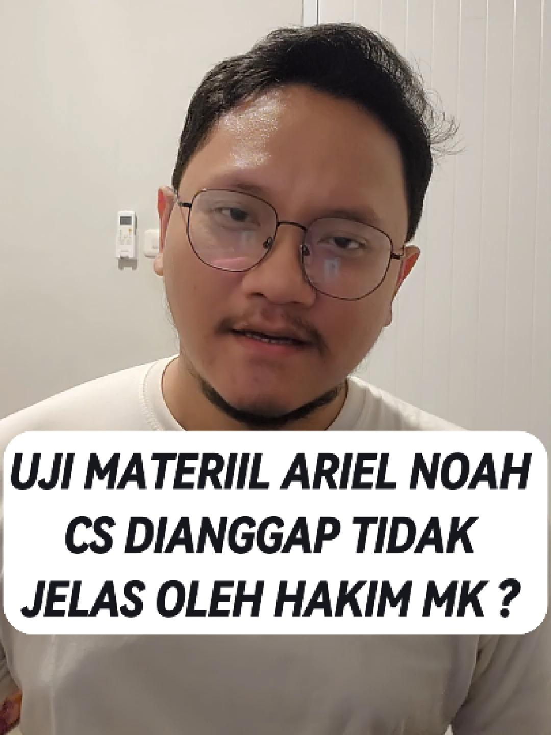 Permohonan Uji Materiil yang diajukan oleh Kuasa Hukum VISI (Ariel Noah CS) kemungkinan besar tidak akan diterima oleh Hakim MK. #arielnoah #ahmaddhani #hakcipta #mahkamahkonstitusi