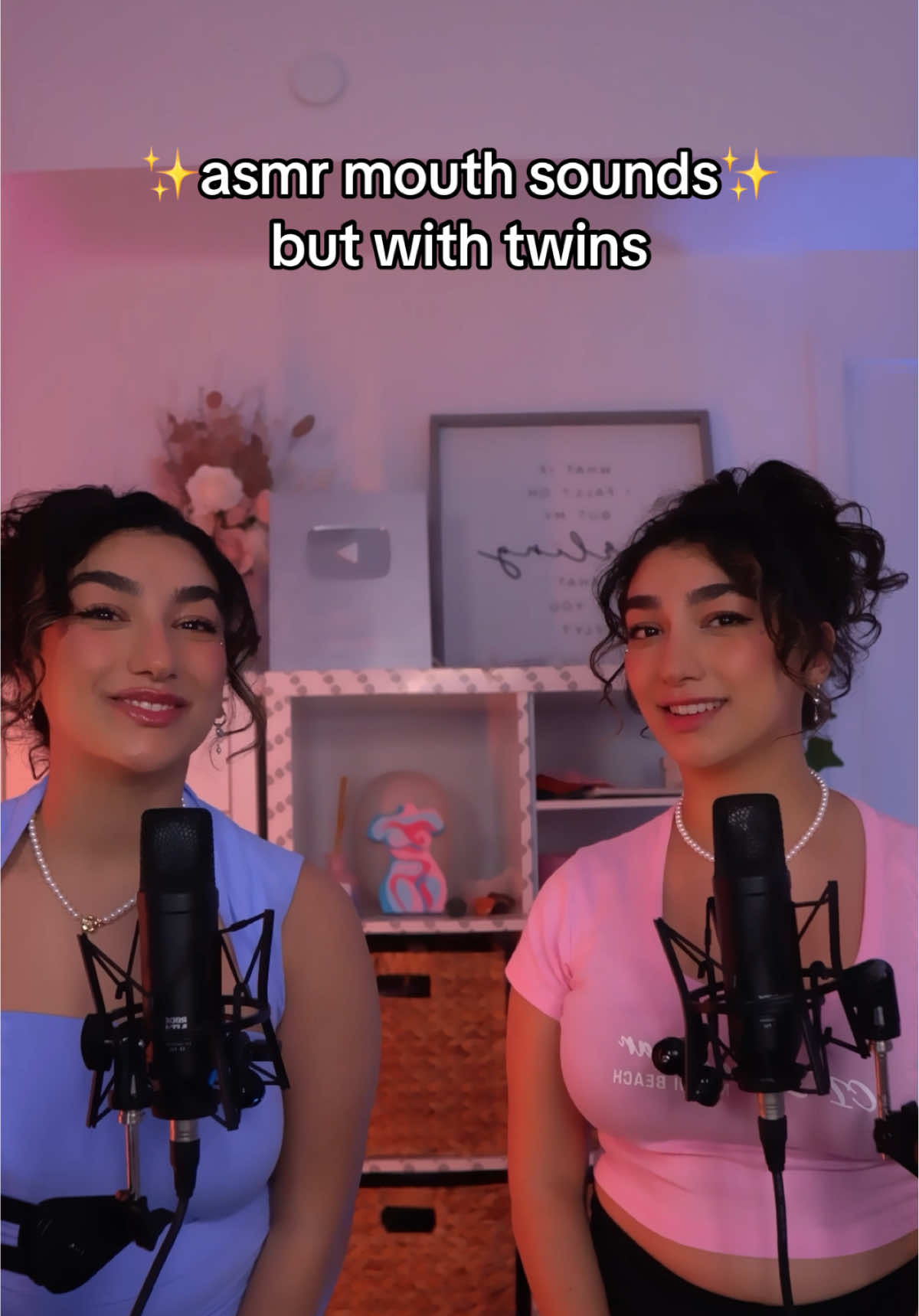 do twins mean double the tingles? ✨ #asmr #leedahasmr #fyp #asmrvideo #asmrsounds #asmrmouthsounds 