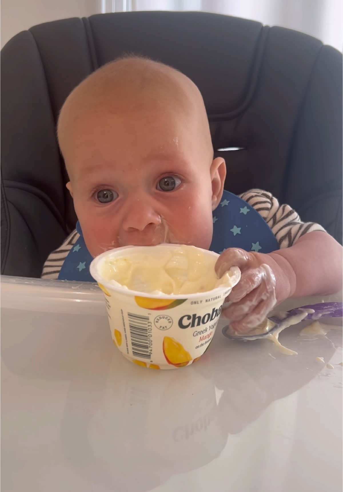 Chobani baby #4 #blw #babyledweaning #babyfood #babies #baby #mom #moms #motherhood #momlife #momtok 