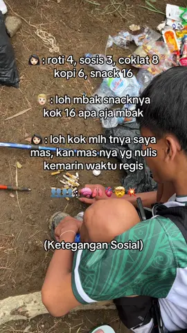buat pengalaman aja utk yg pemula summit merbabu snack nya jangan dihitung jdi satu yaa, krena di kertas regis sdh di beda”kan🥲  #pendaki #fyp #merbabuviasuwanting #mountain 
