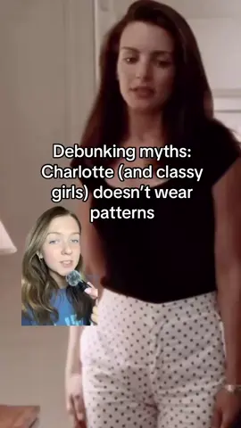 Charlotte York was the queen of cool patterns! #charlotteyork #charlotteyorkgoldenblatt #elegantstyle #femininefashion #outfitideas 