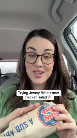 Trying @jerseymikes new chicken salad! #foodtiktok #foodontiktok #foodreview #mukbang #jerseymikes