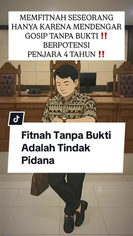 Memfitnah Tanpa Bukti Adalah Tindak Pidana ‼️ #kawakibylawyers #fitnah #pasal311kuhp #advokatviral #advokat #lawyers #pengacara #cupcut 