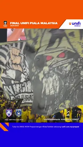 Elephant Army menghangatkan suasana di Stadium Nasional Bukit Jalil!  Jom tukar ke UNI5G WOW Prepaid dengan #DataTakMati sekarang di unifi.com.my/prepaid. Final Unifi Piala Malaysia pasti lebih WOW dengan Unifi Mobile #JDT #SriPahang #UnifiMobile #UnifiPialaMalaysia