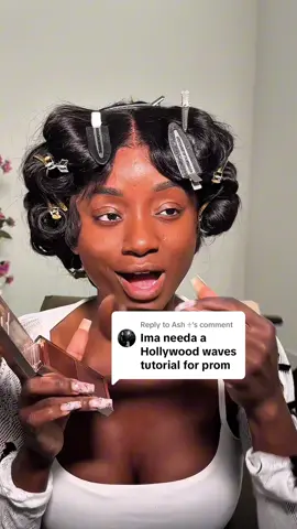 Replying to @Ash ♱ this the right side of my head I’m showing and lmk if you want to see how I did the back 😪😅 it’s a lot of work and I was sweating but I loveeeee my results I need to try it again with a better technique on my left side🙌 hair from #fy @pizazz_hair_amazon #hollywoodwaves #promhair @Pizazz Wig Amazon #curlingiron #curler #howtostyle #howtotiktok 