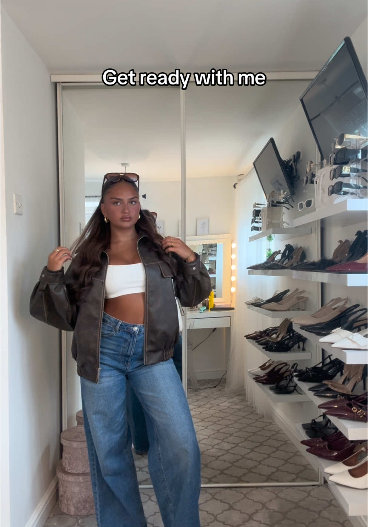 Get ready with me🫶🏽 #grwm #fyp #foryoupagee #outfit #outfitinspo #hairstyle #makeup 