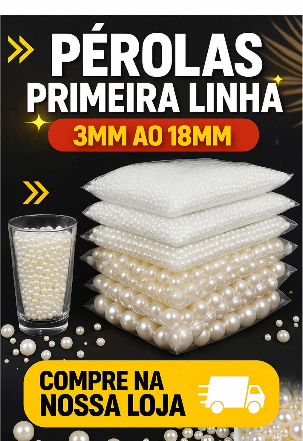 ✨ As pérolas perfeitas para seus projetos!  Brancas e peroladas, vários tamanhos, pacotes de 50g ou 250g.  Qual vai ser a sua escolha? 😍 Tudo isso com aquele frete MEGA RÁPIDO para São Paulo e proximidades! ACESSE NOSSA LOJA PELO LINK NA BIO!  . . . #Pérolas #Artesanato #DIY #Bijuterias #Customização #Acessórios #Pérola #Artesã #Criatividade #IdeiasCriativas #TikTokMadeMeBuyIt #crochet #Inspiração #PérolasPeroladas #artesanal 