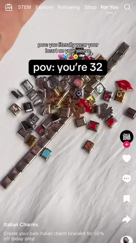 I knew holding onto my unfinished Italian charm bracelet from my youth would be a great idea. #italiancharmbracelet #millenial 