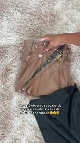 Perfeita e pantalona igual as outras que já tenho 🥹🤭 #shopeehaul #fashiontiktok #shopeebrasil #shopee #alfaiataria #umboxing 