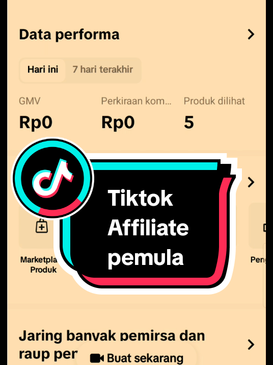 Cara dapar orderan di tiktok #affiliatepemula #tiktokaffiliate #fyp 