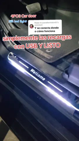 Replying to @juanalbertotorr57 #4PCS Car Door Sill Light Thres#TikTokShop #viral #Fyp #MELENDEZ🇲🇽🧱 