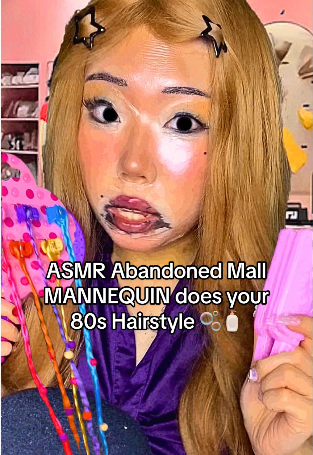 ASMR Abandoned Mall MANNEQUIN does your 80s Hairstyle 💇‍♀️ out NOW on YT🫧 LINK IN BIO!! #CapCut #asmr #asmrsounds #asmrvideo #asmrtiktoks #k1ttenscafe #asmrtriggers #creepyasmr #horrorasmr #asmrhair #80saesthetic #strangerthings4 