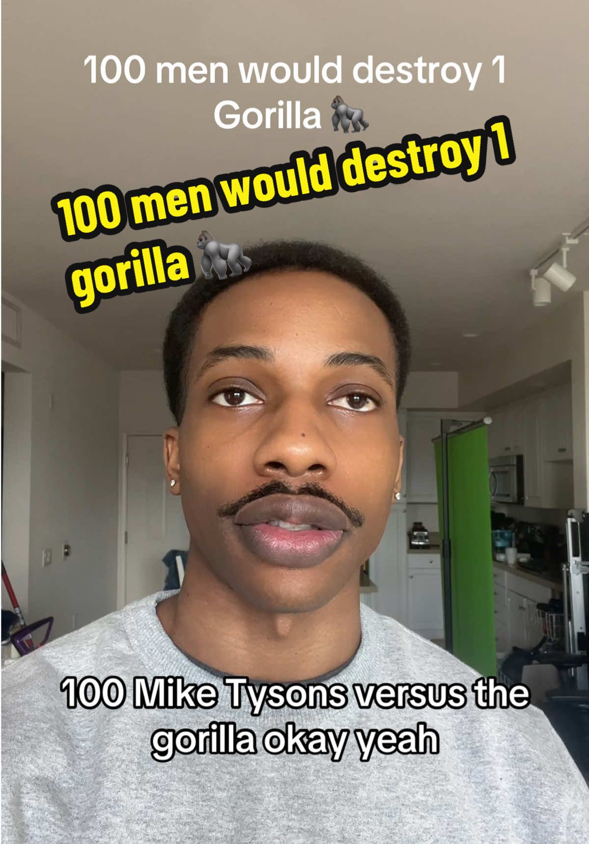 100 men would destroy 1 gorilla #fyp #debate #advicefromlouis #satire | 100 men vs 1 silverback gorilla #facts  #meme 