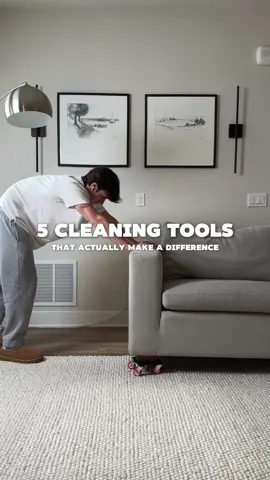 5 cleaning essentials that actually make a difference making my life easier. The scrub brush, lint roller, and dolly set are from @Amazon - the steam cleaner is from @Dupray -  the flat mop is from @O-Cedar  #apartment #cleaningtools #CleanTok 