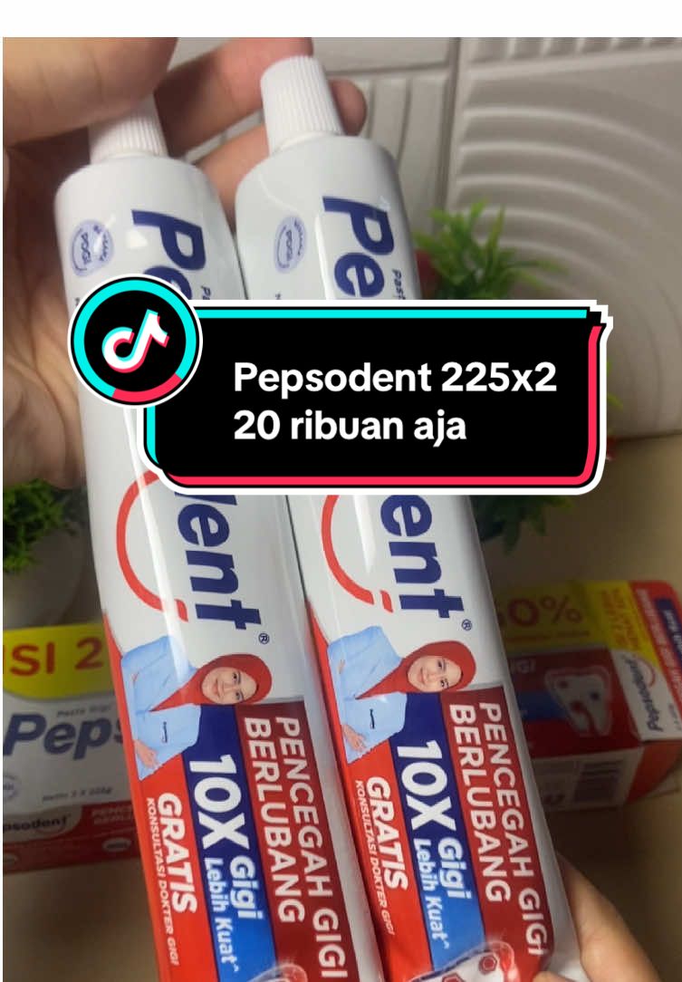 Pepsodent 225x2 murah 20 ribuan #pepsodent #pepsodentisi2 #pepsodent225isi2 #pepsodentmurah #pepsodent225promo #pepsodentpencegahgigiberlubang #fyp #fypvideoviratiktok #tiktokviraltrending #videofyp #tiktokviral #fypage #fypシ゚ 