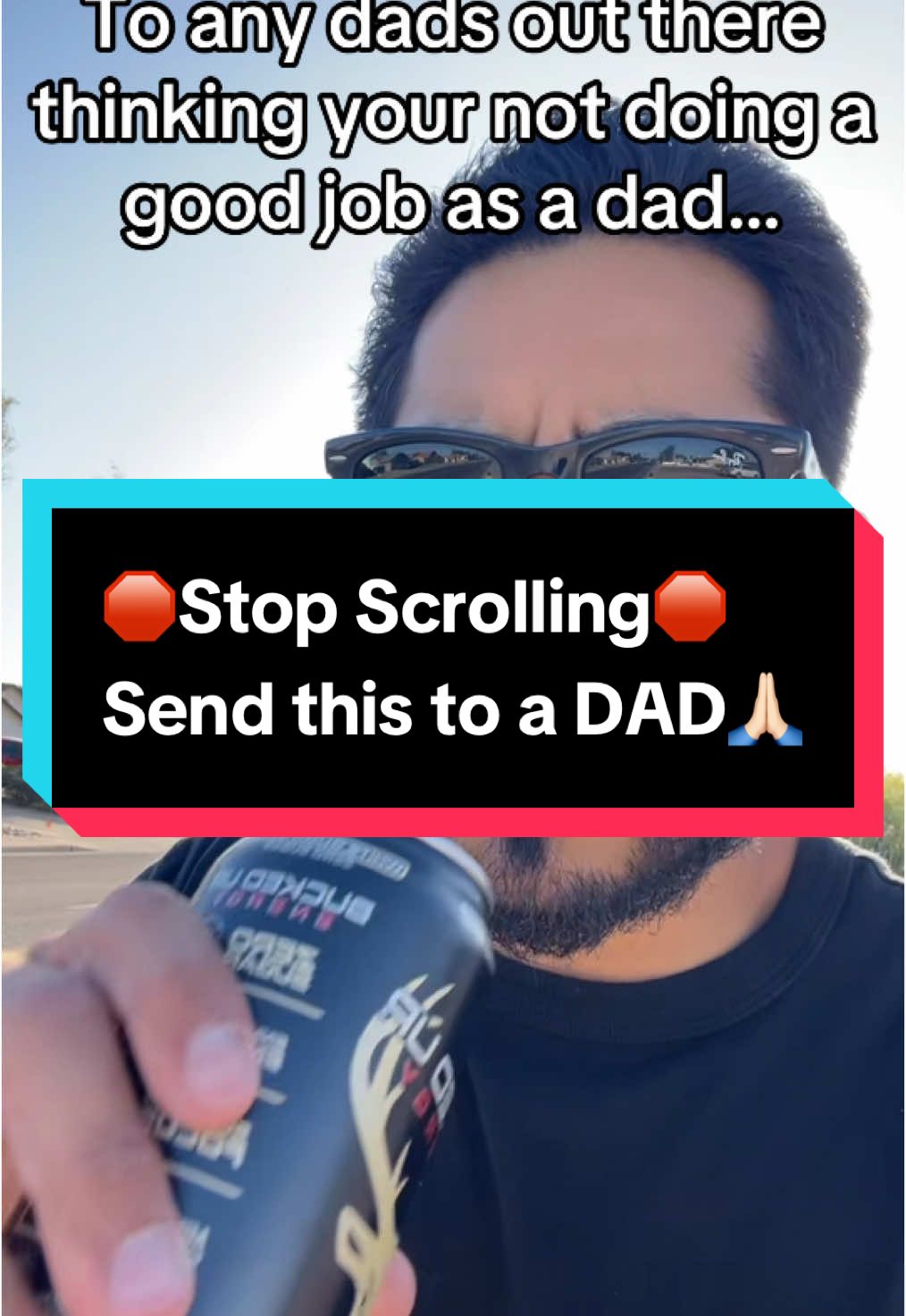 Keep going KING.🤝 #fyp #foryoupage #viral #explorepage #messageforyou #relatable #traumatok #dadlife #dadtok #goodjob  @Ray-Ban @BuckedUp 
