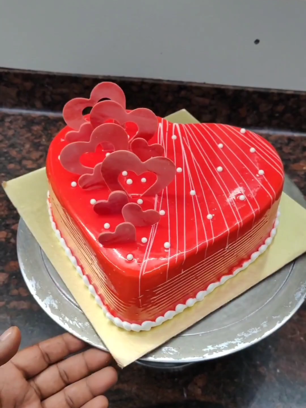 Amazing Heart Shape Cake Decoration #pourtoii #design #fyp #parati #fouryou #viralditiktok #cake #trendingvideo #cakedecorating #heart #loveyou 