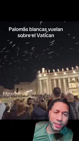 Hundreds of white pigeons fly in St. Peter's Square in the Vatican at the funeral of Pope Francis#papa #papafrancesco #papafrancisco #vatican #vaticano #roma #fypシ゚viral 