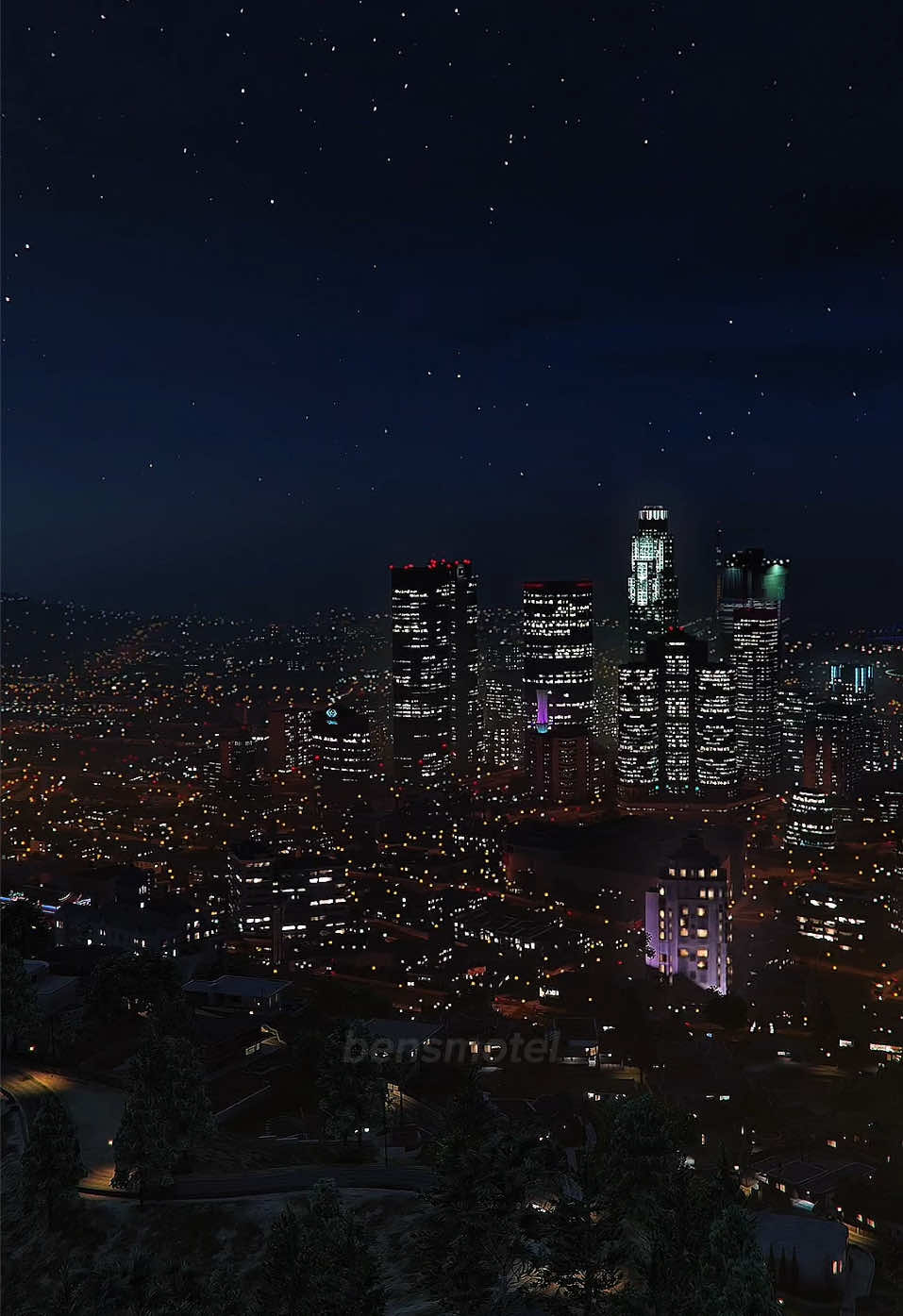 Midnight in Los Santos. #gta #gta5 #grandtheftauto #lossantos #nostalgia #fyp 