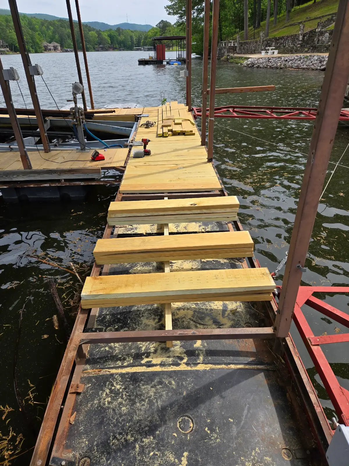 #boatdock #saturday #sidejob #arkansas #501 