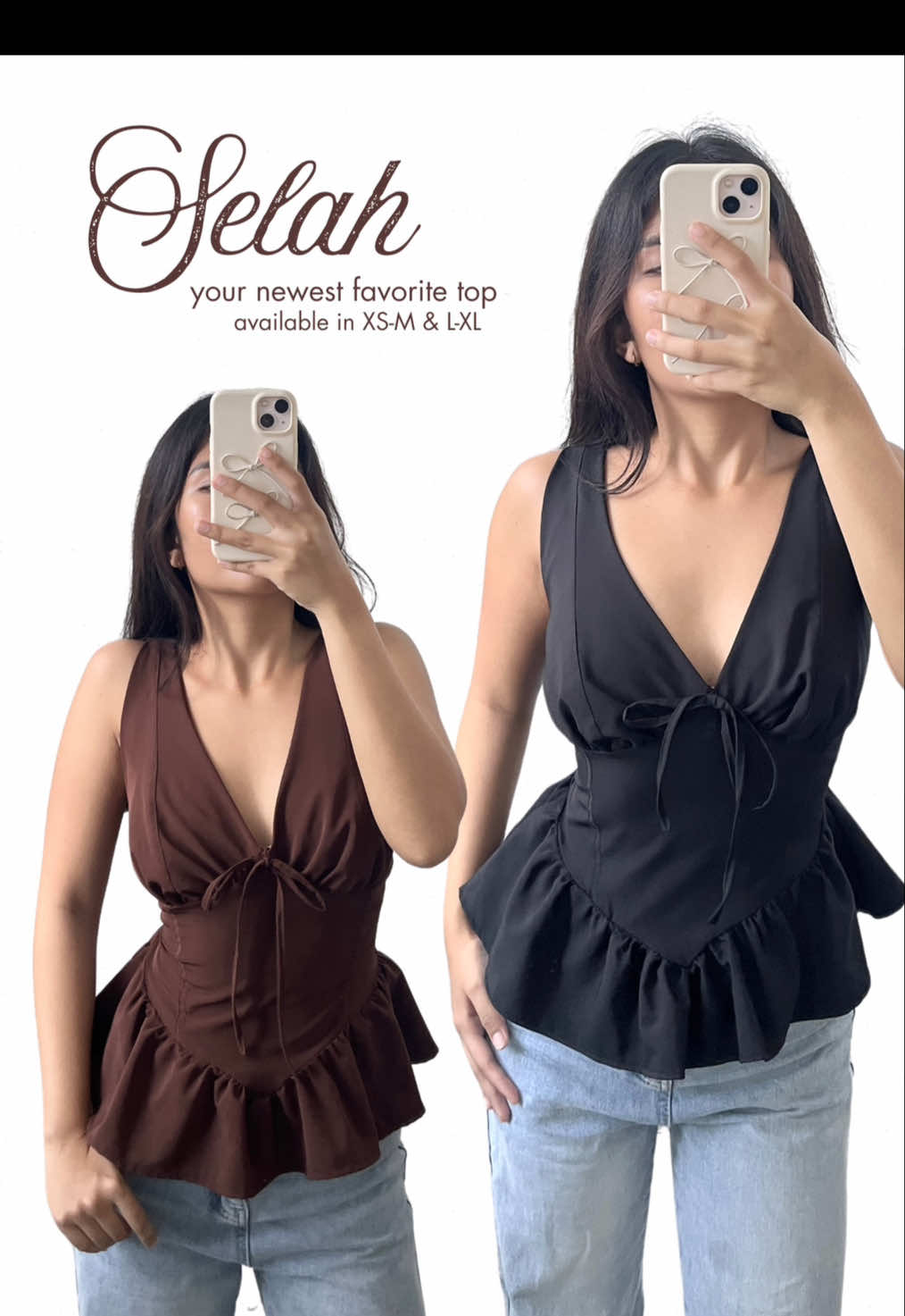 Replying to @GeneLafortz trying on all colors of selah top ✨ what's ur fave pick? 👀