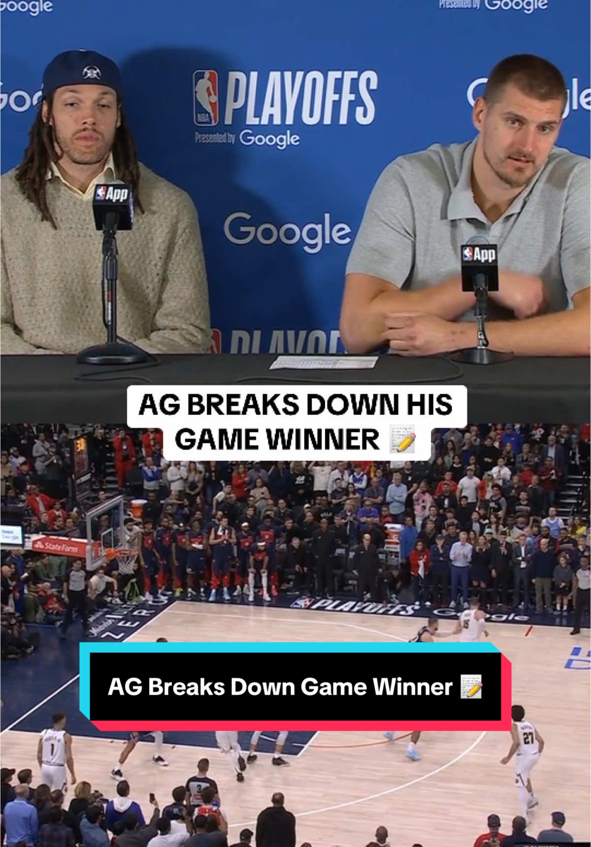 AG dishes the details of his crazy game winner 👀📝 @Denver Nuggets #NBA #Basketball #AaronGordon #DenverNuggets 