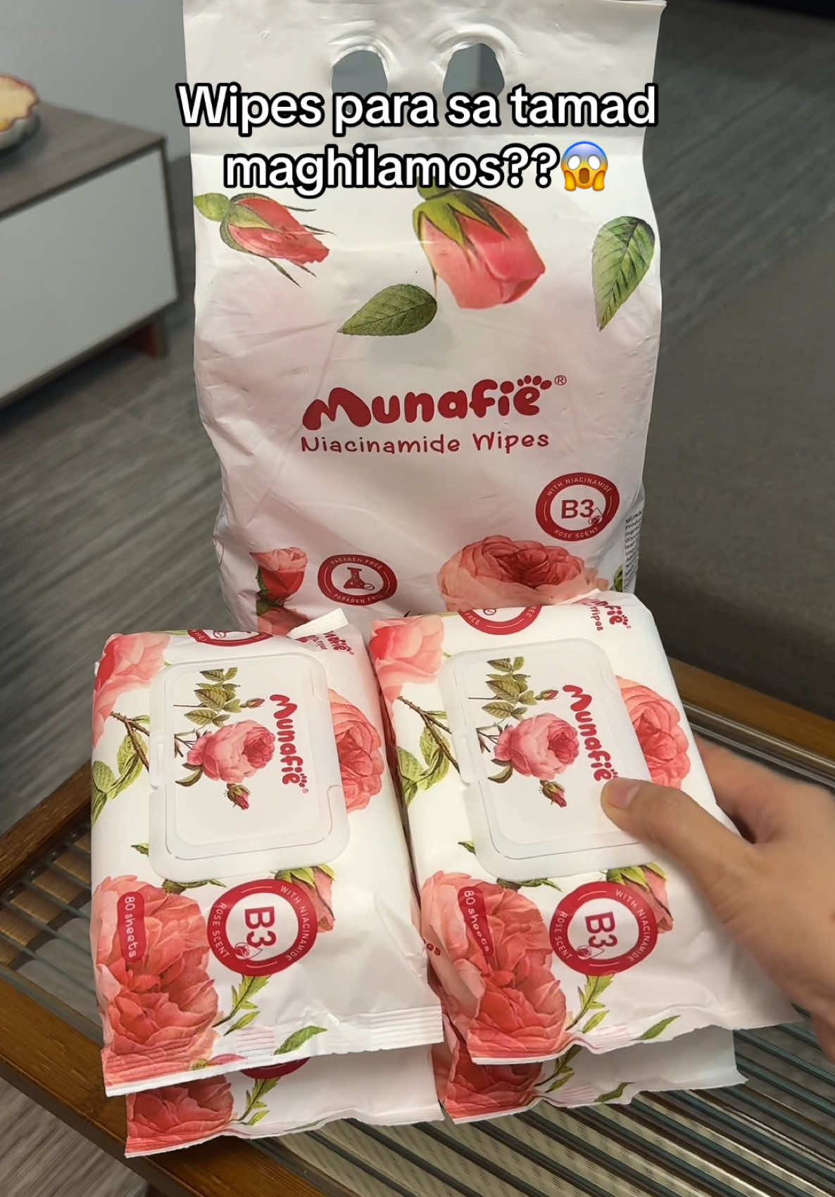 Munafie Niacinamide Cleasing Wipes! 🌹@munafieph #munafie #munafiewipes #cleansingwipes #makeupremoverwipes #makeupremover 