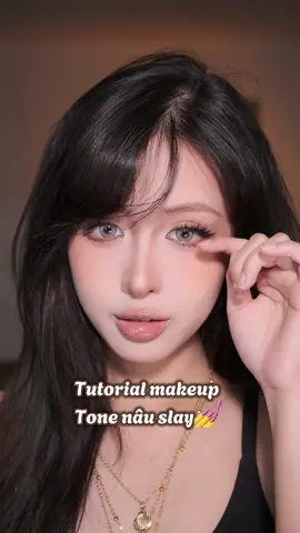 Tutorial makeup tone nâu #ninhngan #fyp #goclamdep #makeup #tutorialmakeup 