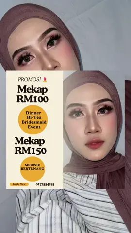 Hai korang , kita tengah buat promosi untuk sesiapa nak bertunang ke , attend wedding , jadi bridesmaid or event apa apa. Korang boleh klik link di bio ya .  #mekapmurahmelaka #mekaprm100melaka #muamelaka #mekapdinner #mekaptunangmelaka 