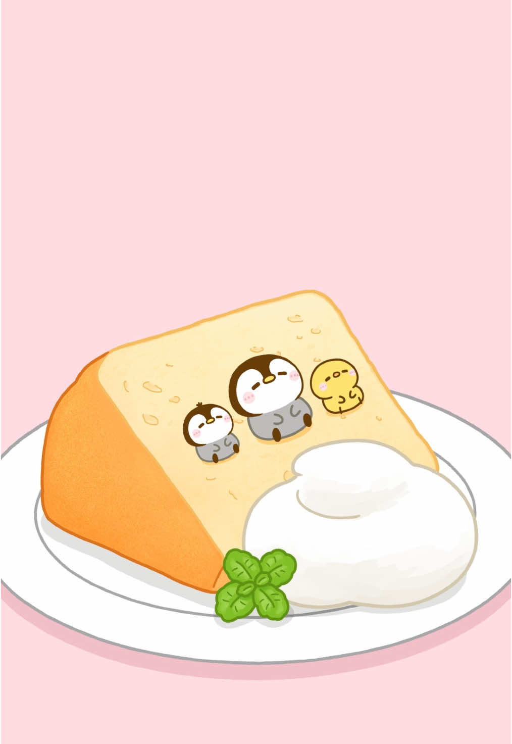 ふわふわスイーツ🍰#アニメーション #ペンギン #penguin 