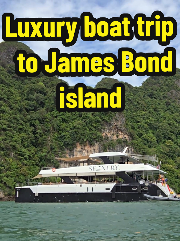 the best luxury boat trip to James Bond island in Thailand #kayak #kayaking #thailand #trip #travel #life #nature #mountain #island #vacationmode #explore #place #james #bond #jamesbond رحلة على بوت فاخر  لجزيرة جيمس بوند في تايلاند