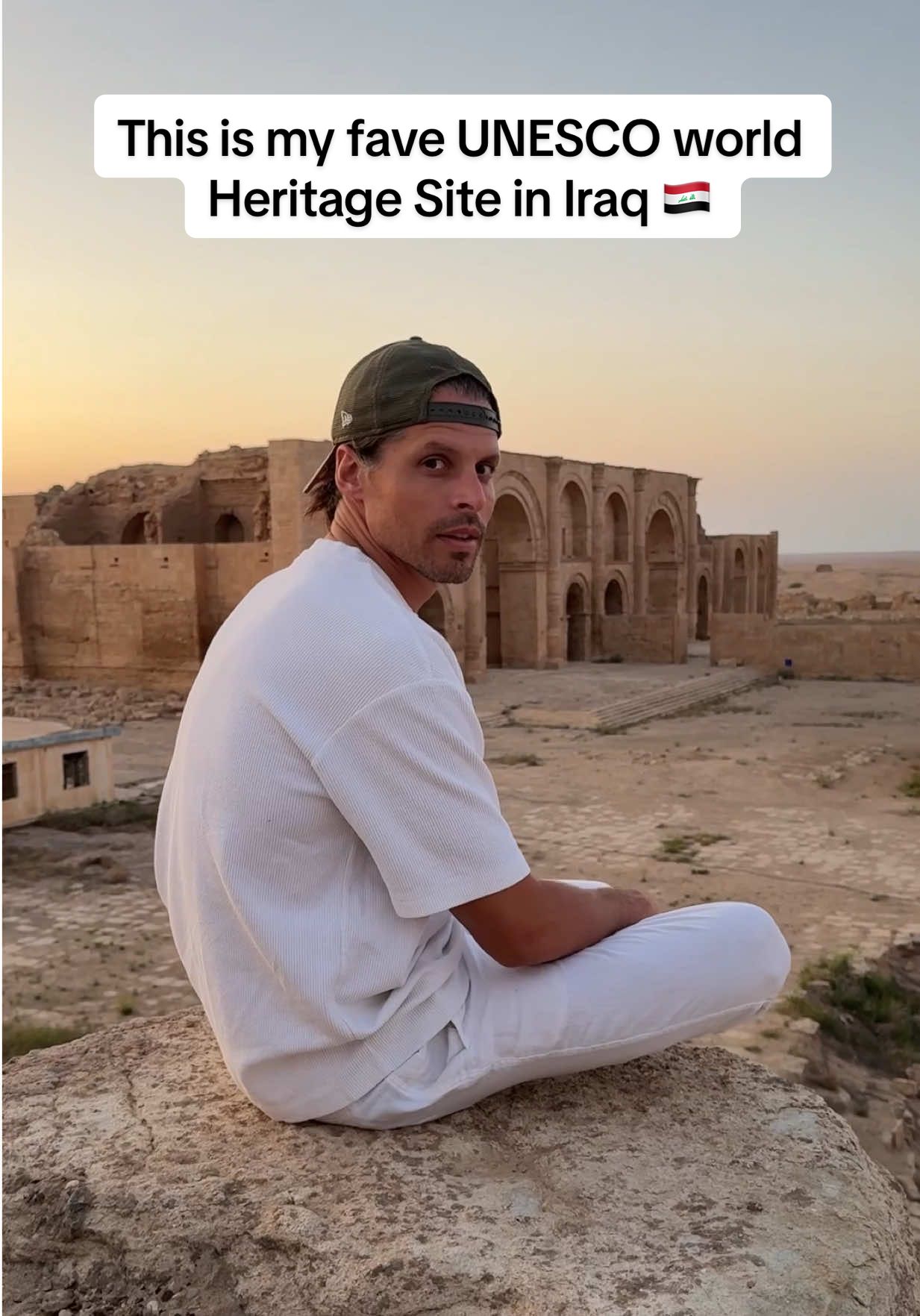 If you like historical sites then definitely visit the ancient city of Hatrain Iraq. This UNESCO World Heritage Site dates back more than 2,200 years ago! It feels like an Indiana Jones movie set and I am sure many more movies are going to be shot here. And one of the coolest things is that you can walk around all by yourself and there are just very few tourists. For  tourism in Iraq I hope many more people will come to visit this unique place, but as long as it is pretty undiscovered you have this ancient city all for yourself! ❤️🇮🇶 ##iraq##History