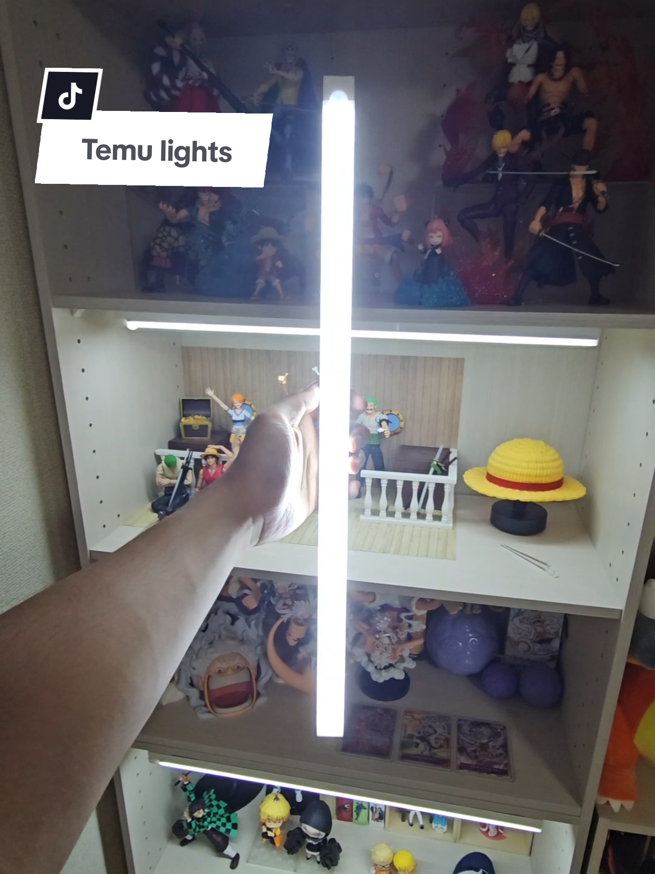 Leveling up my SHF One Piece display! Rechargeable, magnetic, motion-sensing lights — no messy wires AND protects the color of my figures! Let's gooo! #SHFiguarts #OnePieceFigures #AnimeFigures #ActionFigures #ToyCollector #FigureDisplay #OnePieceCollection #AnimeCollection #DisplayUpgrade #CollectorsLife #OtakuRoom #ToyPhotography #LEDLighting #CleanSetup #RoomDecor #CollectorsDisplay #AnimeRoom #WeMove #CapCut 