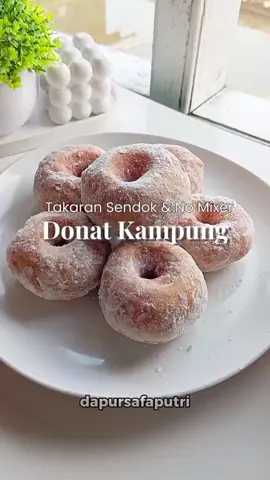 Resep donat super simple‼️ dijamin ketagihan karena rasanya enak, empuk, lembut😋 Bahan : - 16 sdm air hangat - 1 sdt ragi instan - 3 sdm gula pasir - 1 butir telur ukuran kecil - 25 sdm terigu pro tinggi (cakra kembar) - 1 sdm margarin (bisa diganti 2 sdm minyak goreng) - Sejumput garam Selamat mencoba❤ resepsimple #reseprumahan #reseproti #baking #idecemilan #cemilansimple #cemilan #jajanan #idejualan #donat #resepdonat  #donatkampung #menurumahan #masakanrumahan