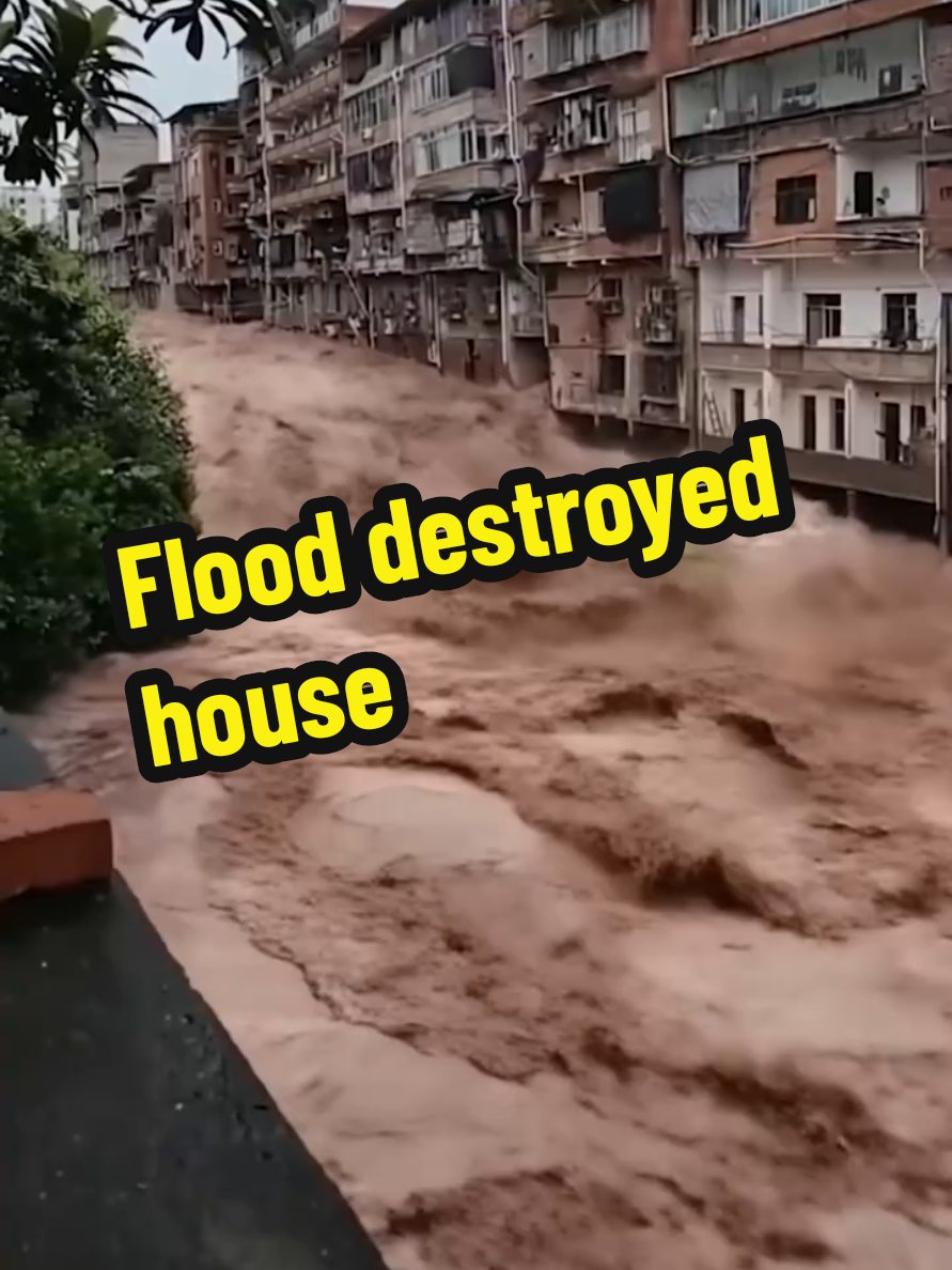 Flood destroyed house ...  .  .  .  .  .  .  #tiktoknews #tik_tok #ai #fyp #tiktok #Home #universe #flood 