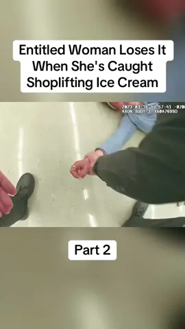 Entitled Woman Loses It When She's Caught Shoplifting Ice Cream#cops #copsoftiktok #police #policeofficer #bodycam #crime #truecrime #truestory #foryou #fyp 
