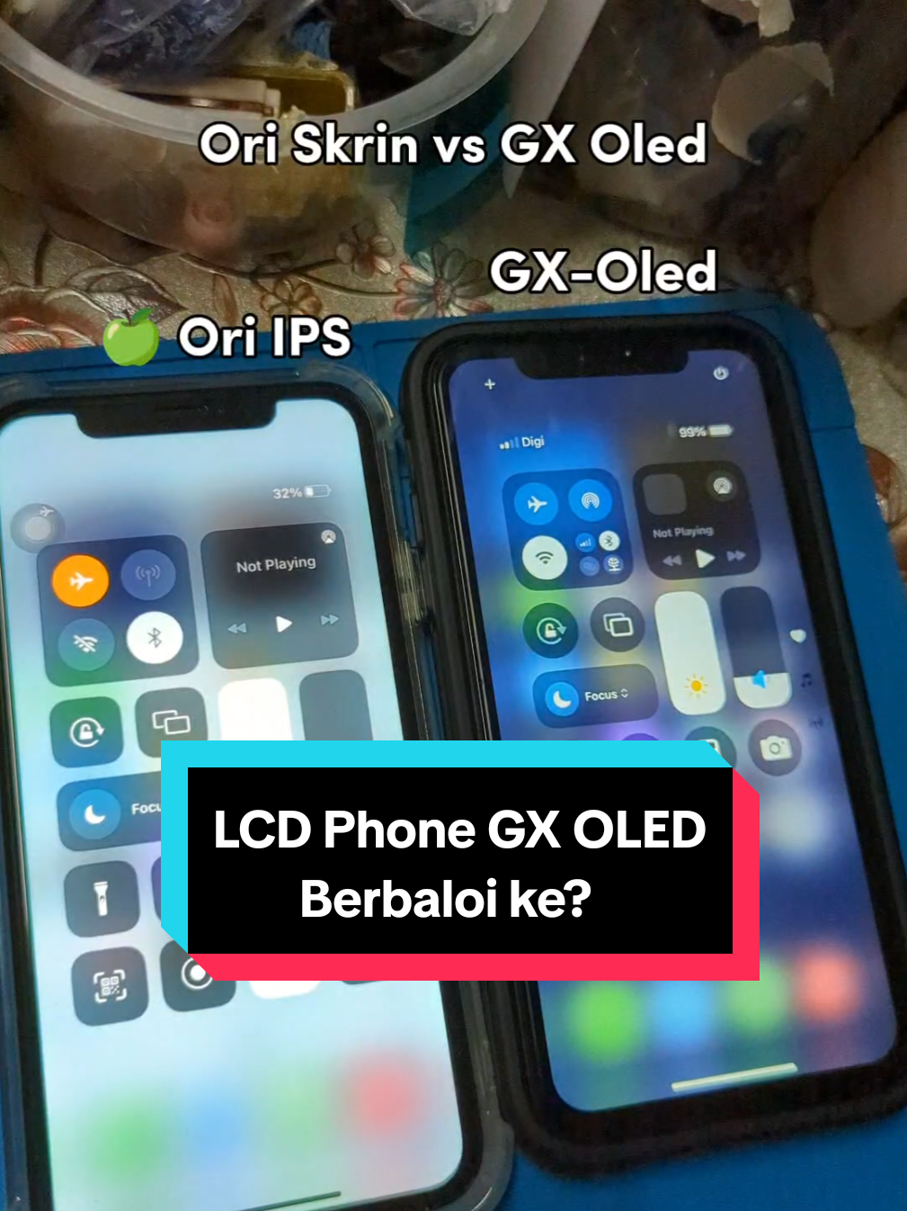yang mana cari LCD iP tu Cuba try GX OLED dulu 🫣 #lcd #gxoled #ip #screenlcd 