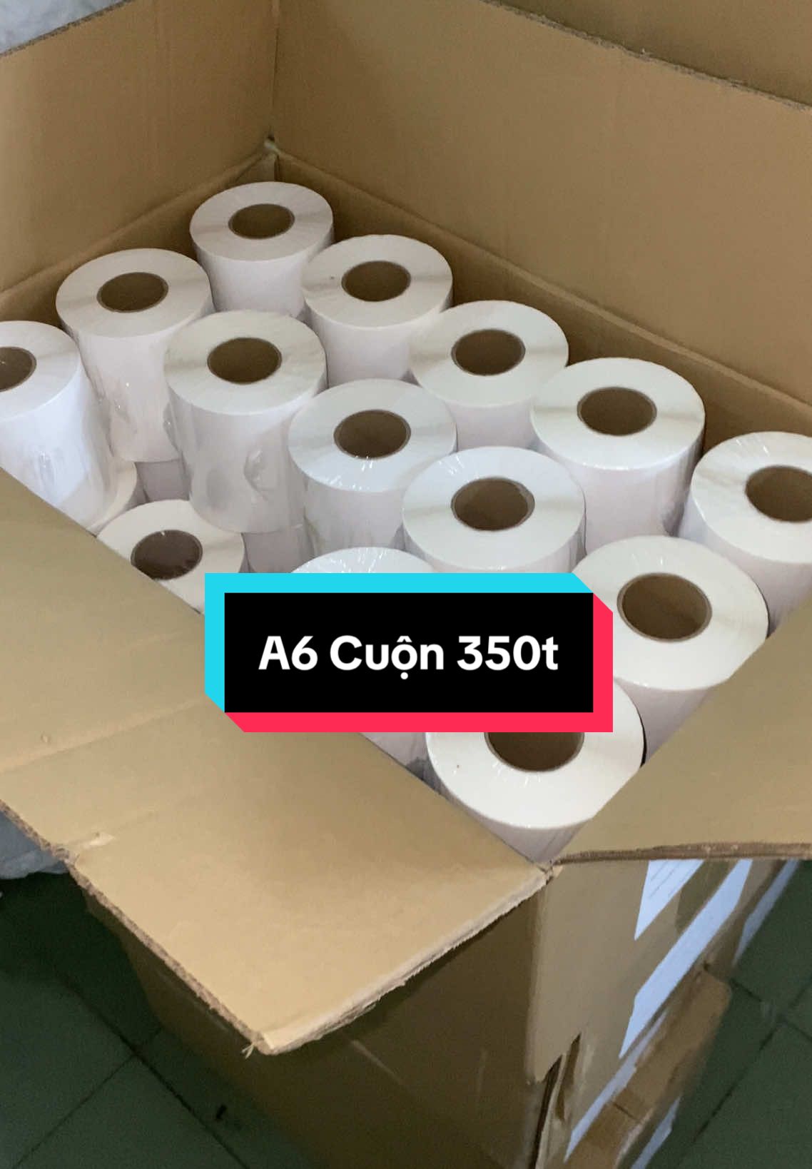 Giấy in nhiệt A6 cuộn 350 tem #vuileeretail #xuhuong #giayinnhiet #giayinnhieta6 