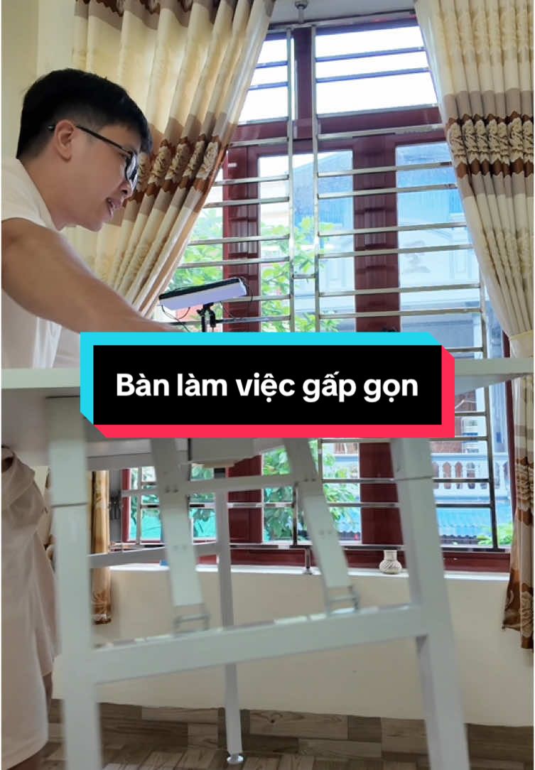 Bàn gấp gọn này mình có tới 3 cái #banlamviecgapgon #banhoc #goclamviec #vankhongrakhoinha #review 