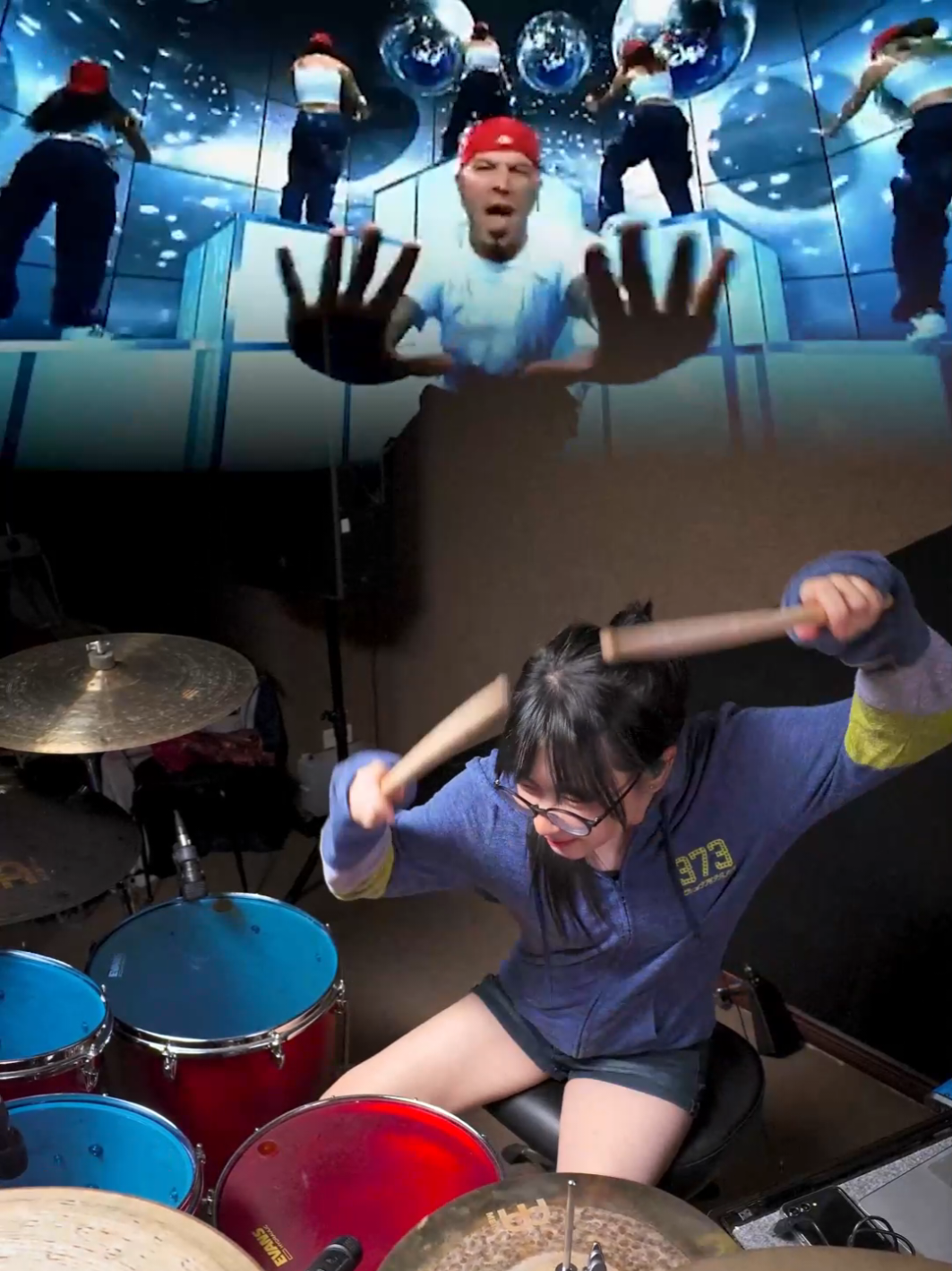 Keep on rollin, baby🤘 #rollin #limpbizkit #drumcover #tarnsoftwhip #femaledrummer #drummergirl 