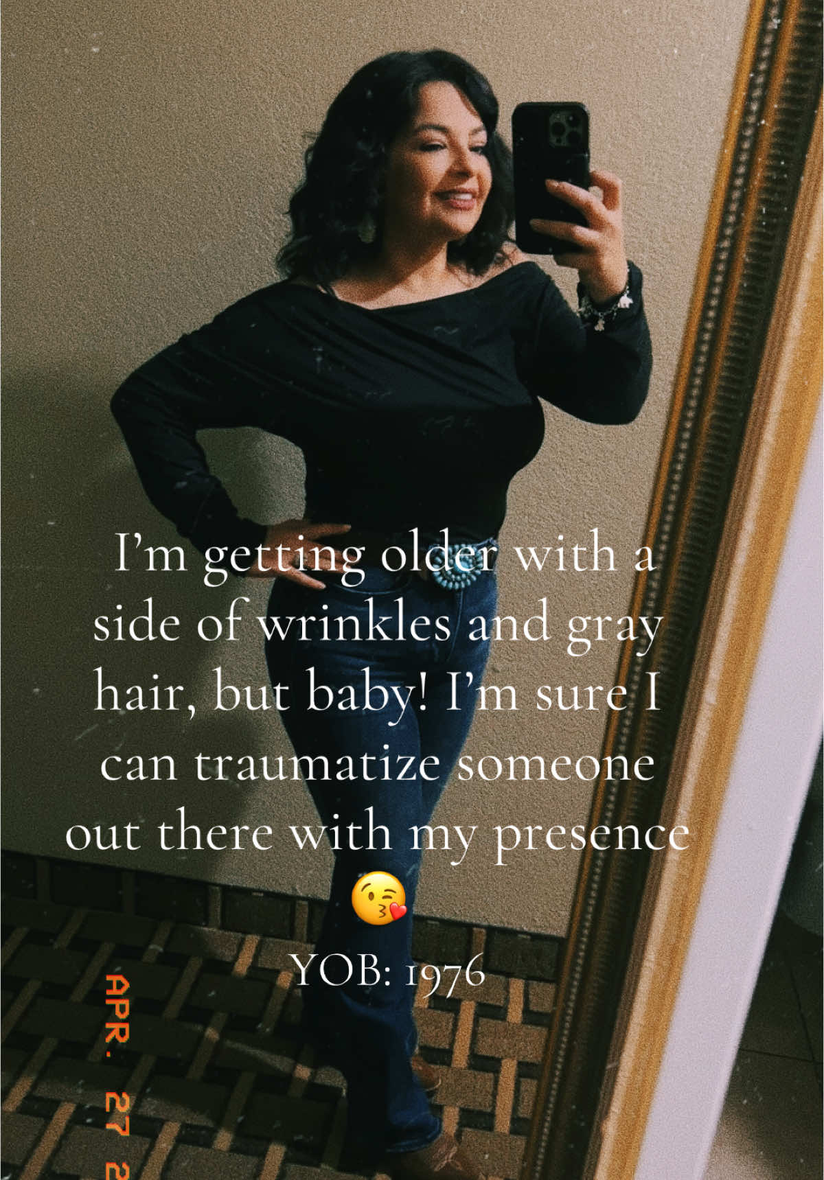 YOB : 1976 Baby #1976 #aginggracefully #over40club #40s #carinleon #foryourpage #codyjohnson #olderwomen #over40andfabulous #senoralife #itsalmostmybirthday 