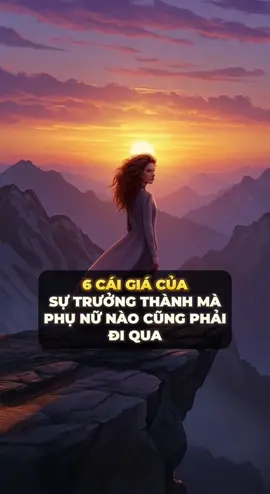 6 cái giá của sự trưởng thành, ai cũng phải trải qua nhưng rồi sẽ thấy xứng đáng #ngocnutudo #phunu #tamsu #phunutamsu #khichatphunu #phunuhiendai #phunumanhme #phunuthongminh #truongthanh #tiktokphunu 