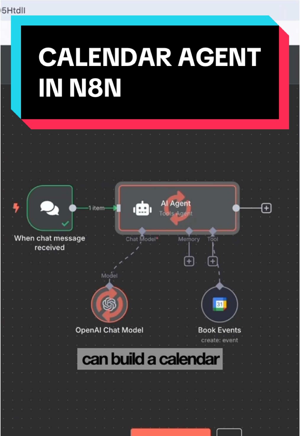 Build this calendar agent! #ai #chatgpt #aiautomation #n8n 