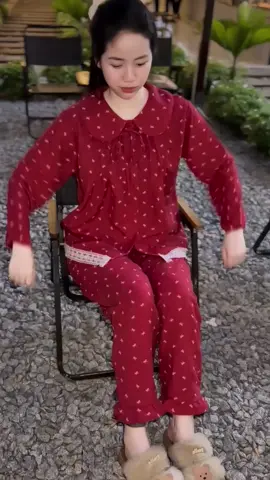 Set Bộ Đồ Ngủ Đỏ BY CHANN #bodongu #setdongu #donguxinh #thoitrangnu #xuhuong 