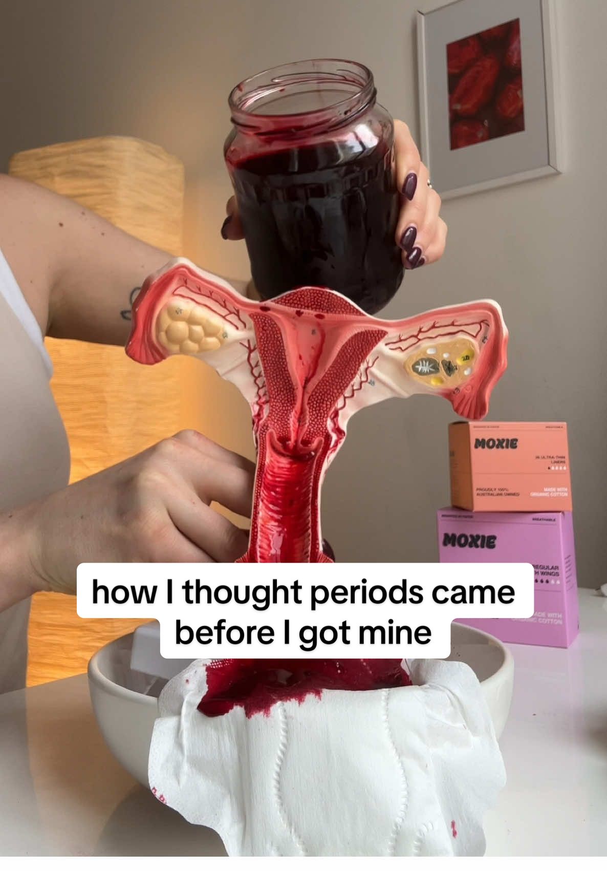 How does period blood come pit? #firstperiod #period #menstruation #flow 