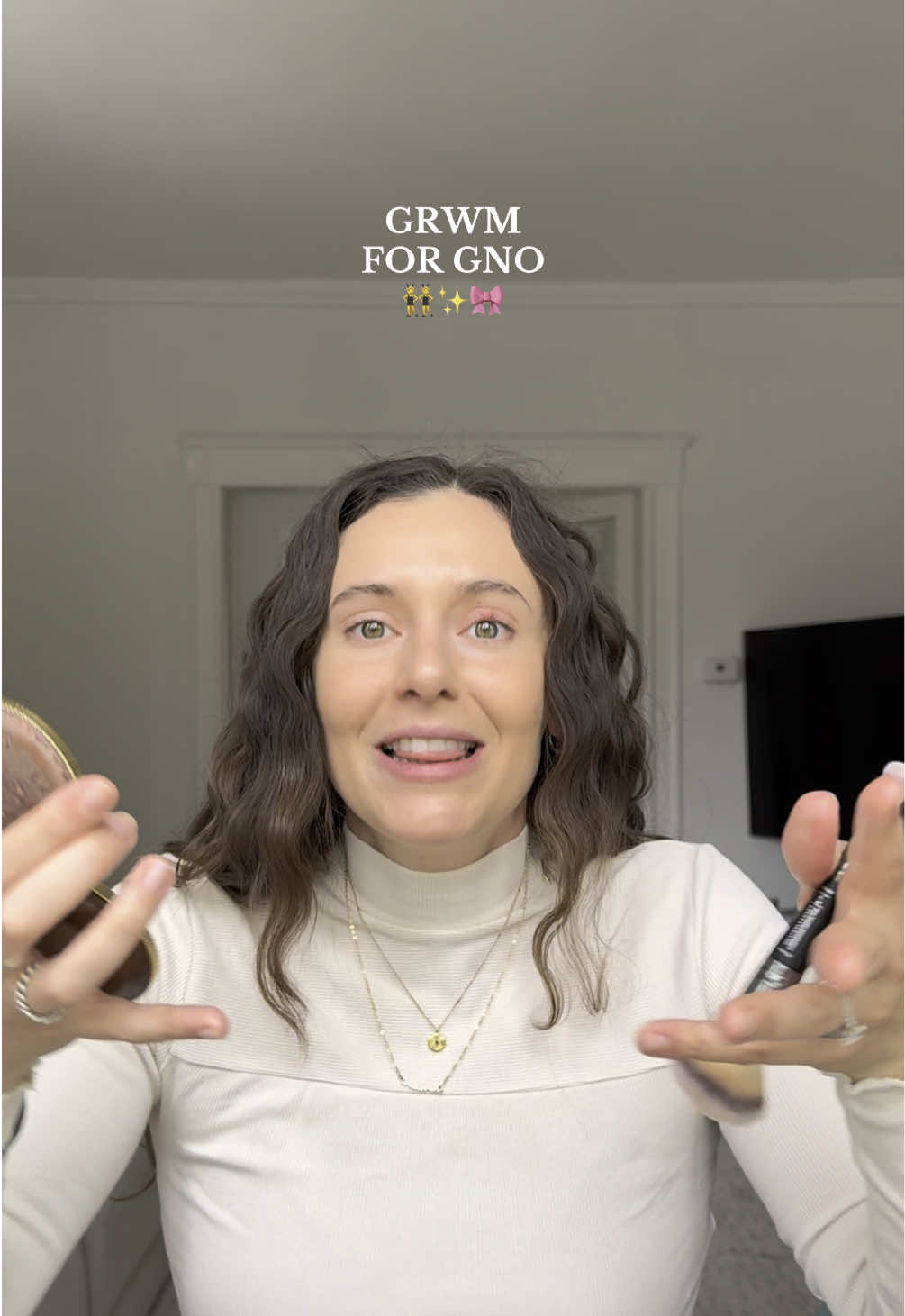 i did in fact vlog it! sharing later 🤗 #grwm #getready #getreadywithme #gno #girlsnightout #girlsnight #dailyvlog #toddlermom #piercing @IT Cosmetics @Too Faced @L’Oréal Paris 