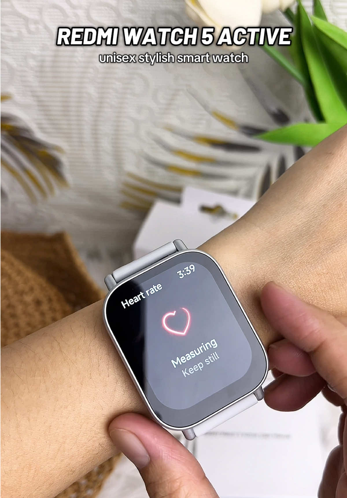 Redmi watch 5 active unisex and stylish smart watch 🥰 #xiaomi #redmi #smartwatch #waterresistant #watch 