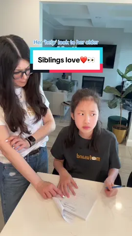 My daughter should’ve finished her homework yesterday…👀 Their siblings love rule number one: always cover for each other😅❤️#momoftiktok #lifewithkids #Siblings #motherdaughter #help #comedyvideo #relatable #funny #goodlaugh #humor #momtok 
