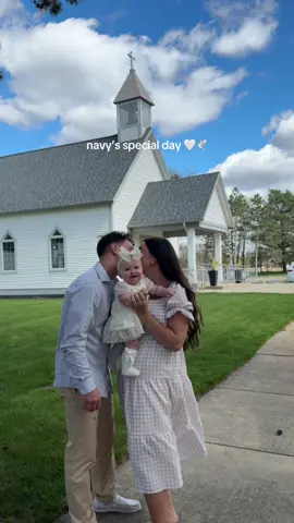 our sweet navy girl got baptized yesterday 🤍 #MomsofTikTok #firsttimemom #motherhood #newmomlife #postpartum #baptism #baptismday 